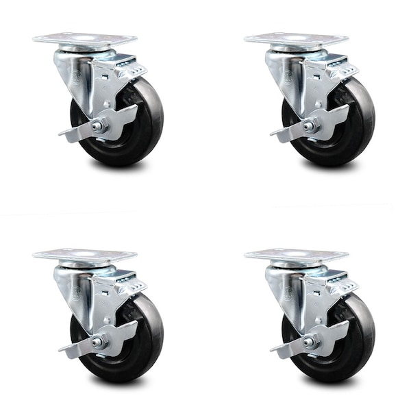 Avantco 17816412 Swivel Caster with Brake Replacement Set
